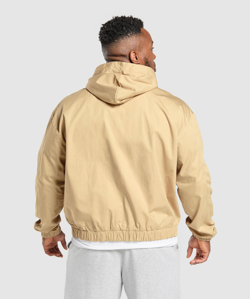 Oversized Hooded Jacket - Sand Beige