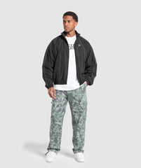 Camo Print Woven Cargo Pants - Unit Green
