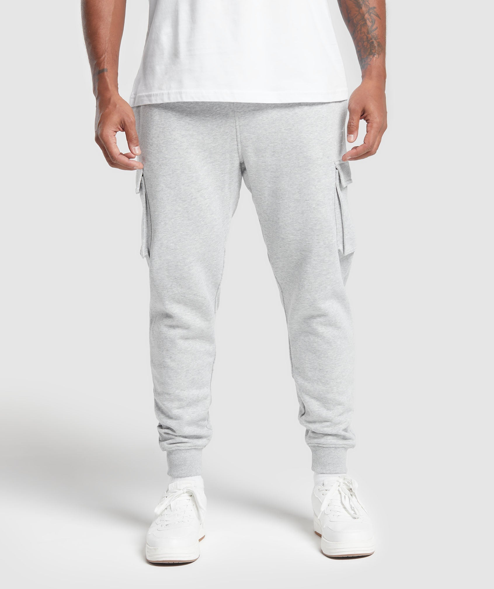 Crest Cargo Joggers - Light Grey Core Marl