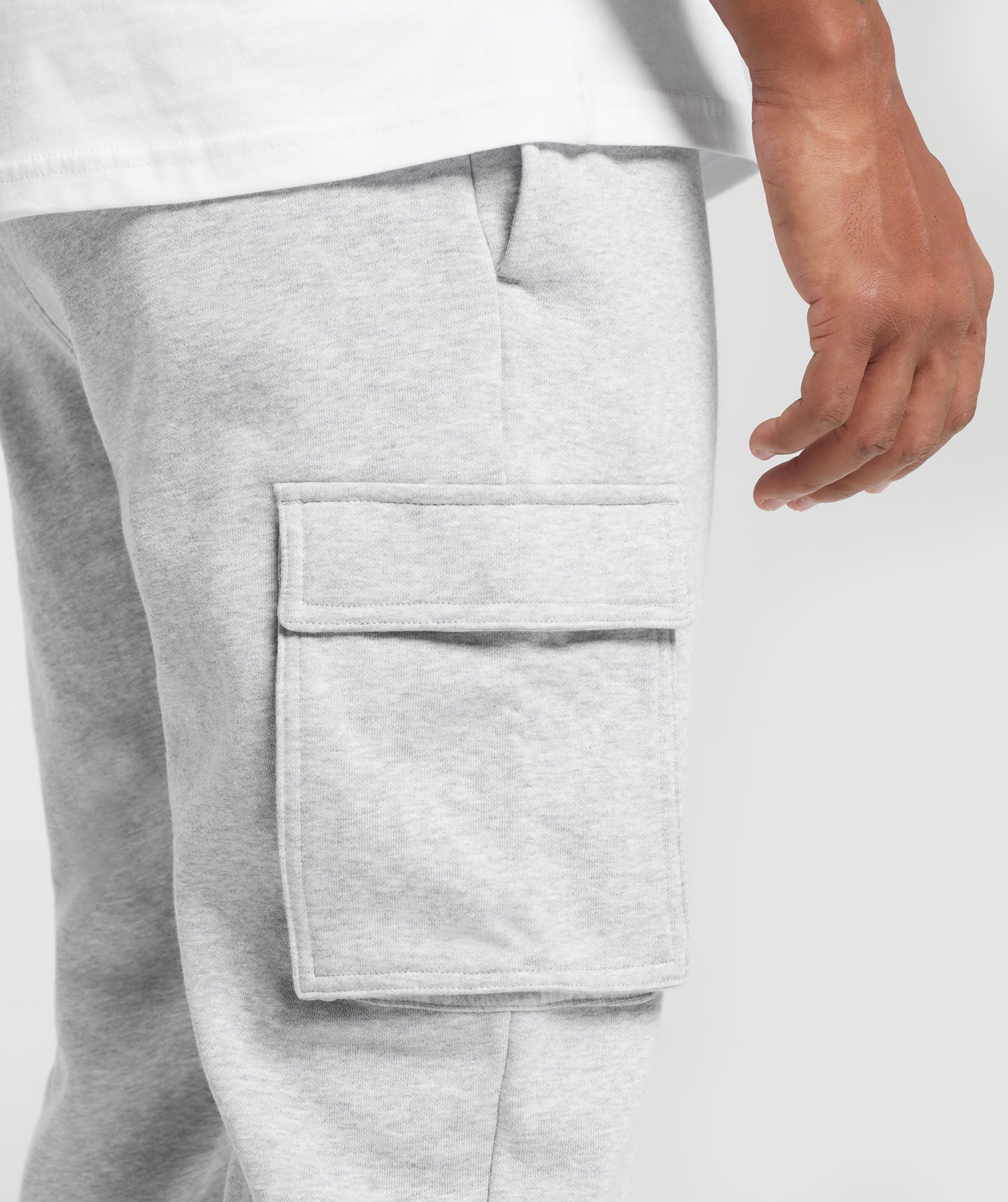 Crest Cargo Joggers - Light Grey Core Marl