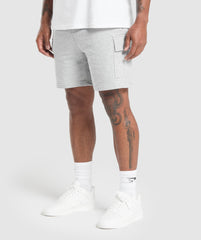 Rest Day Essentials Cargo 7" Shorts - Light Grey Core Marl