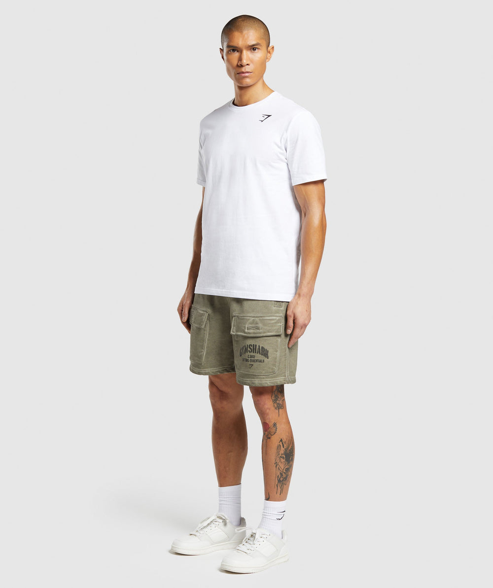 Heavyweight Washed Cargo Shorts - Utility Green