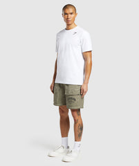 Heavyweight Washed Cargo Shorts - Utility Green
