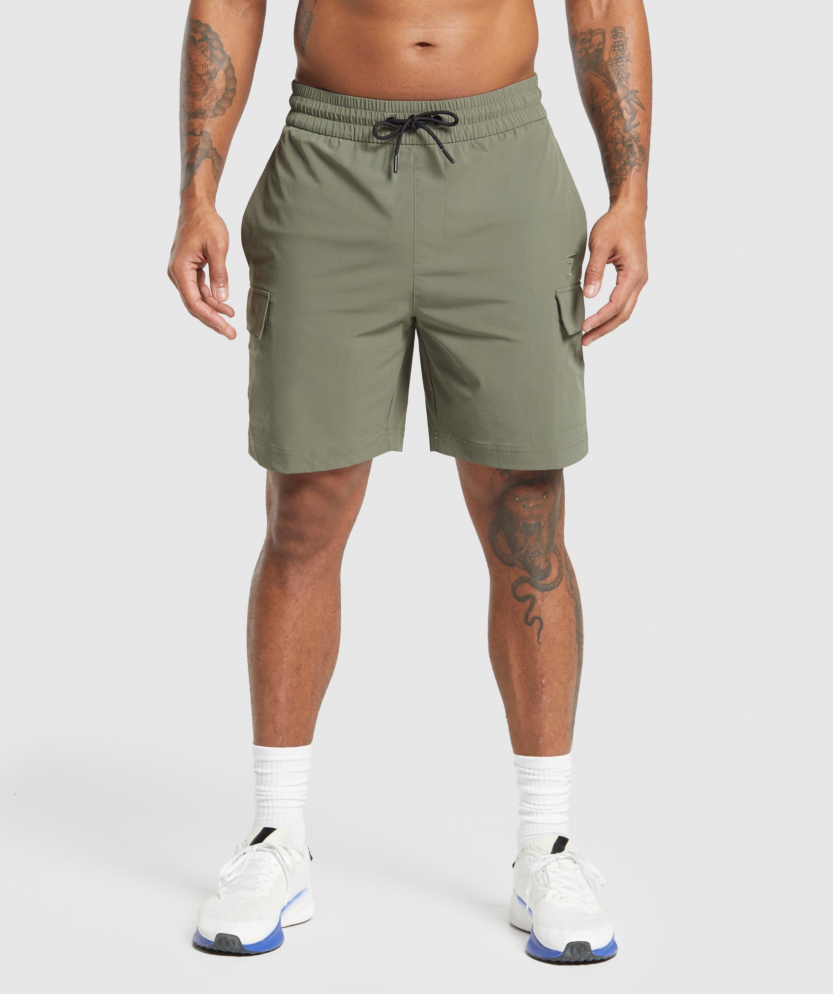 Stretch Woven Cargo Shorts - Base Green