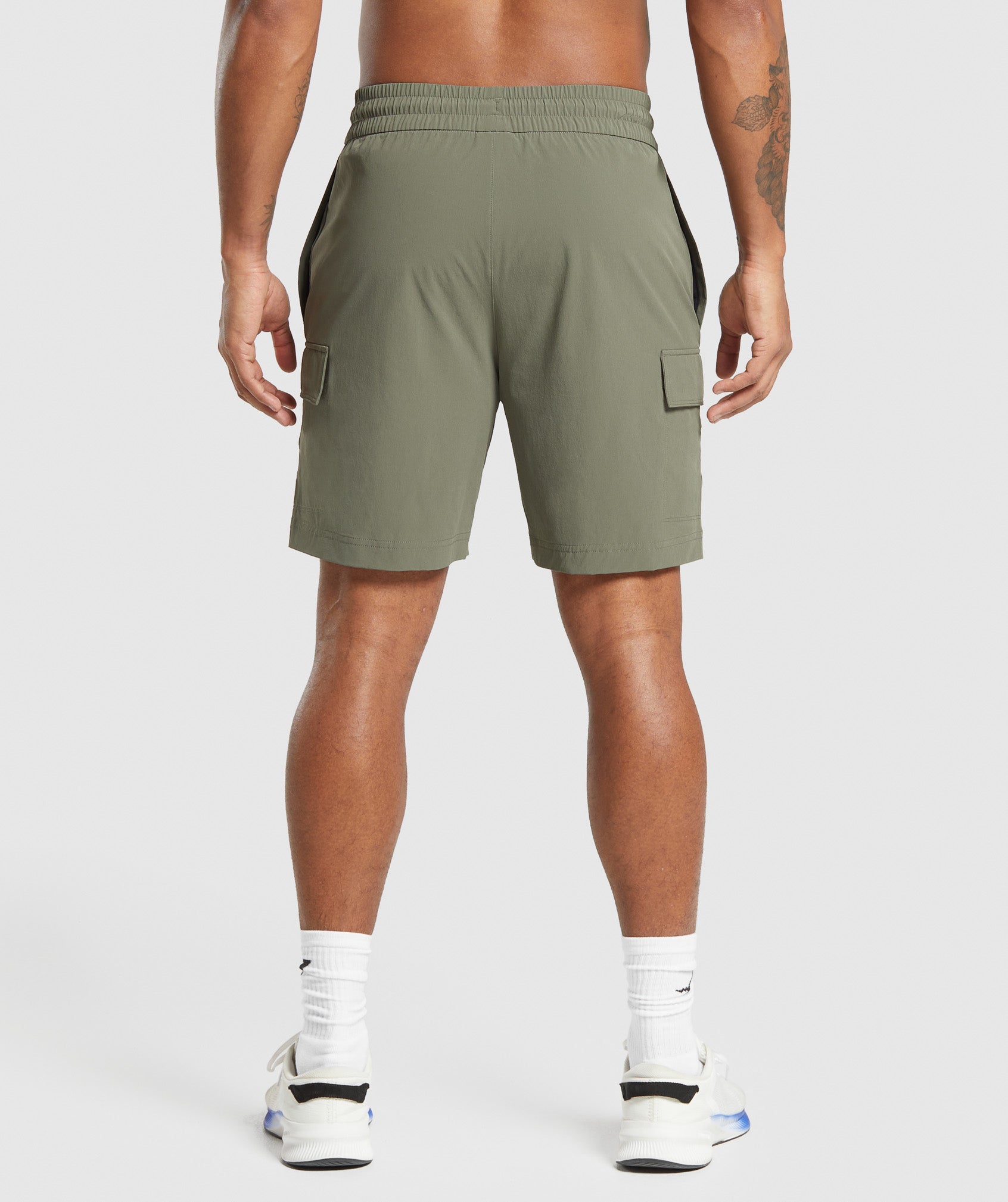 Stretch Woven Cargo Shorts - Base Green