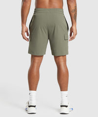 Stretch Woven Cargo Shorts - Base Green