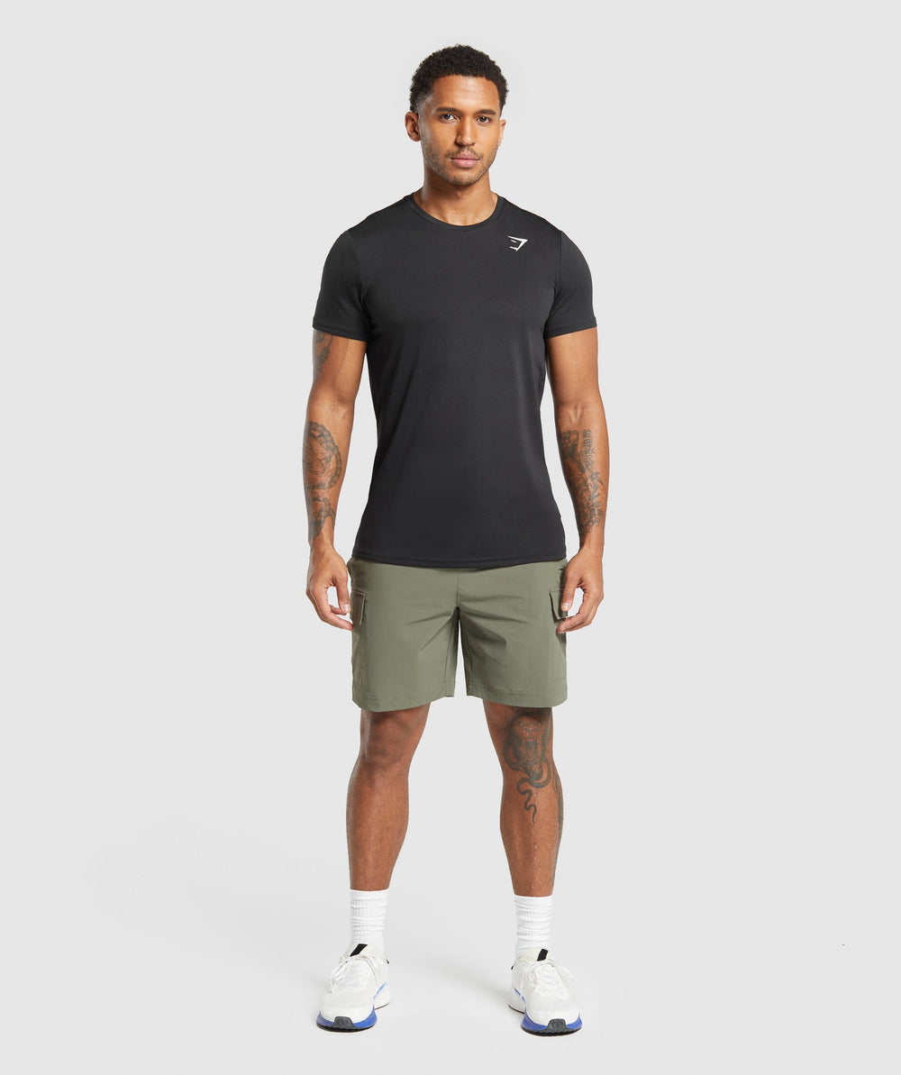 Stretch Woven Cargo Shorts - Base Green