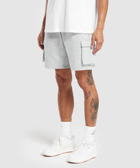 Crest Cargo Shorts - Light Grey Marl