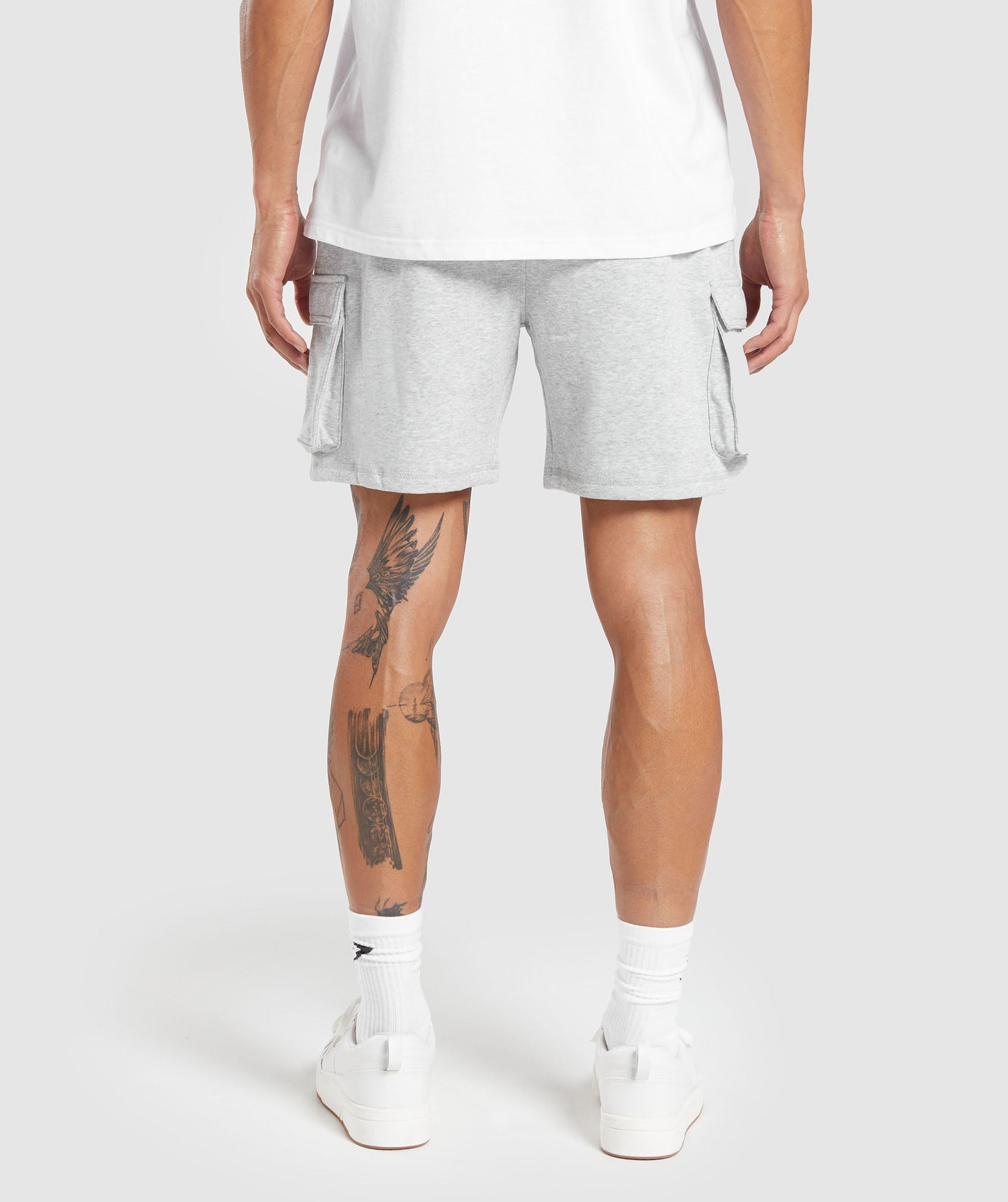 Crest Cargo Shorts - Light Grey Marl