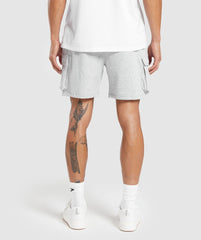 Crest Cargo Shorts - Light Grey Marl