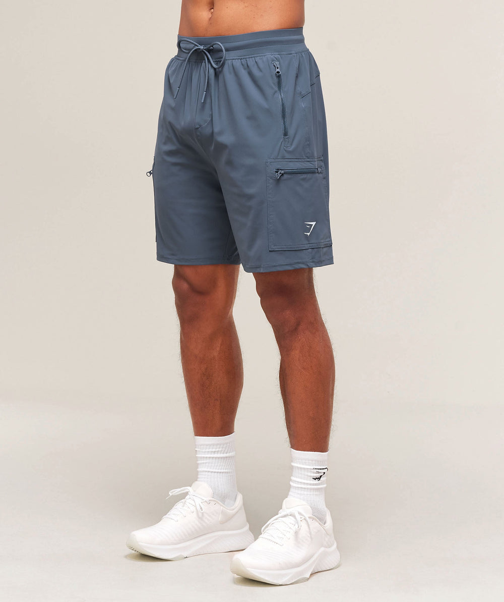 Rest Day 6" Cargo Shorts - Titanium Blue