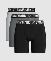 Long Boxer Brief 3PK - Black/Pitch Grey/Light Grey