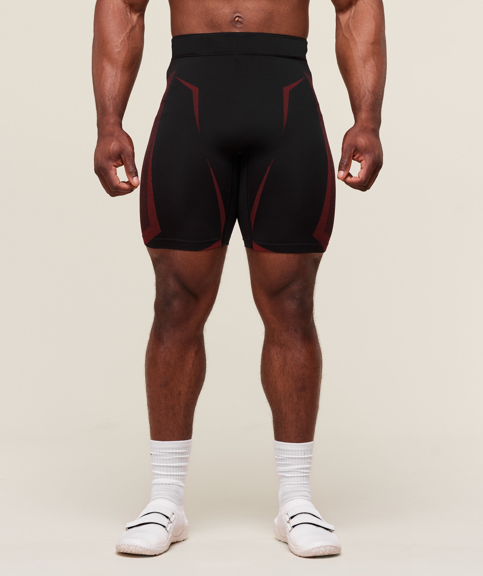 Onyx 5.0 Seamless Half Tight - Black/Carmine Red