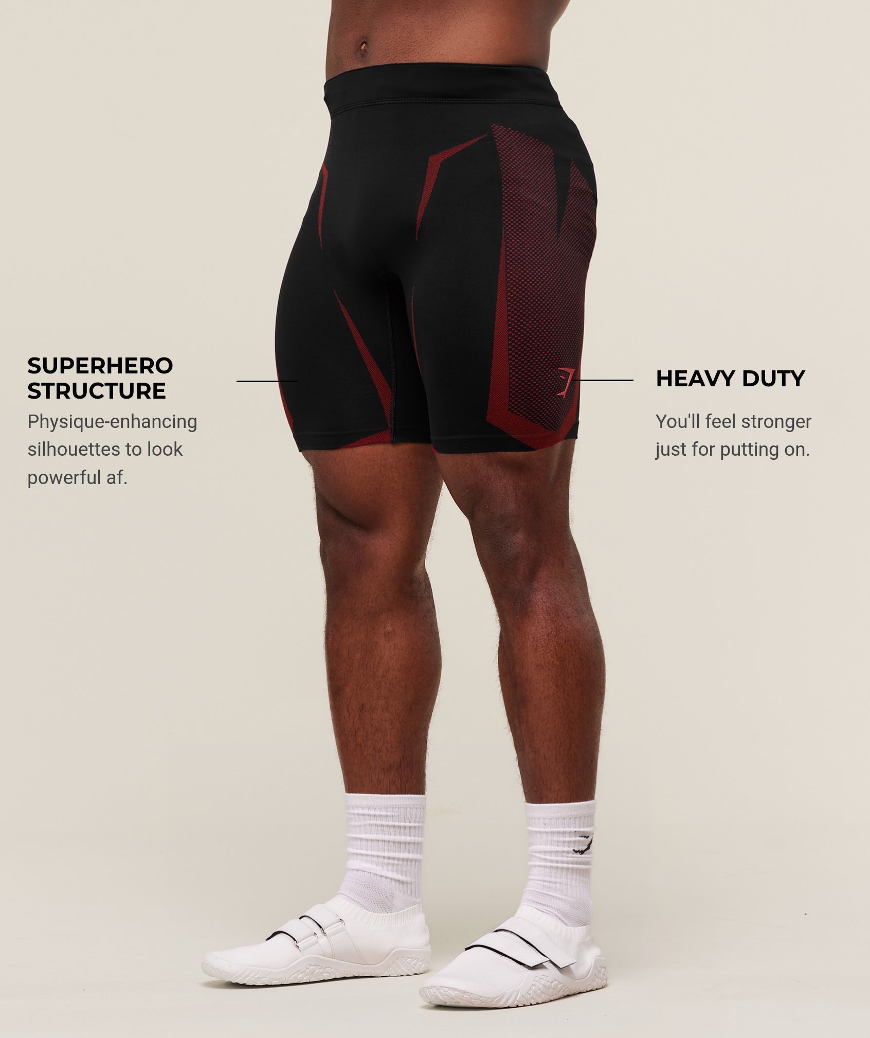 Onyx 5.0 Seamless Half Tight - Black/Carmine Red