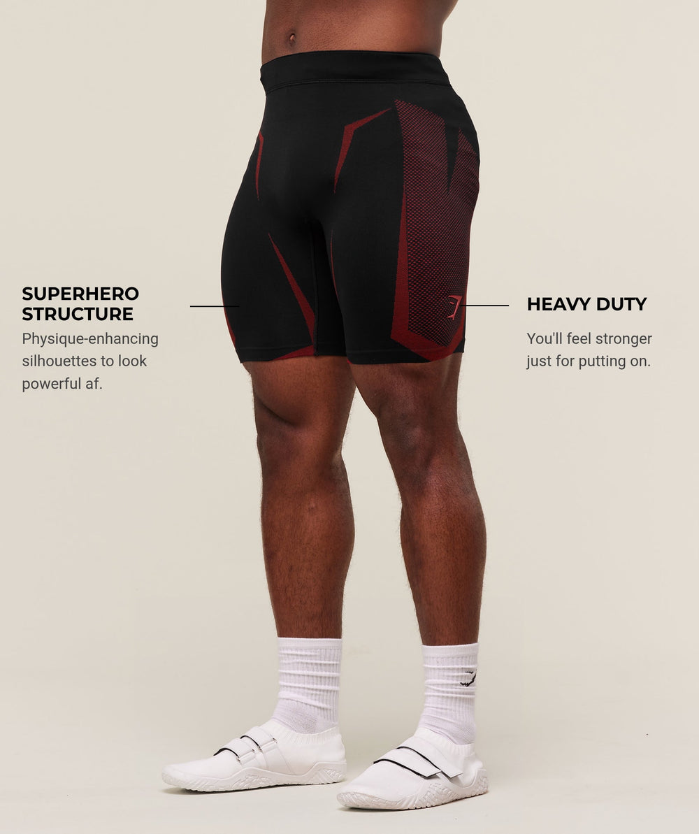 Onyx 5.0 Seamless Half Tight - Black/Carmine Red