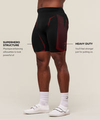 Onyx 5.0 Seamless Half Tight - Black/Carmine Red