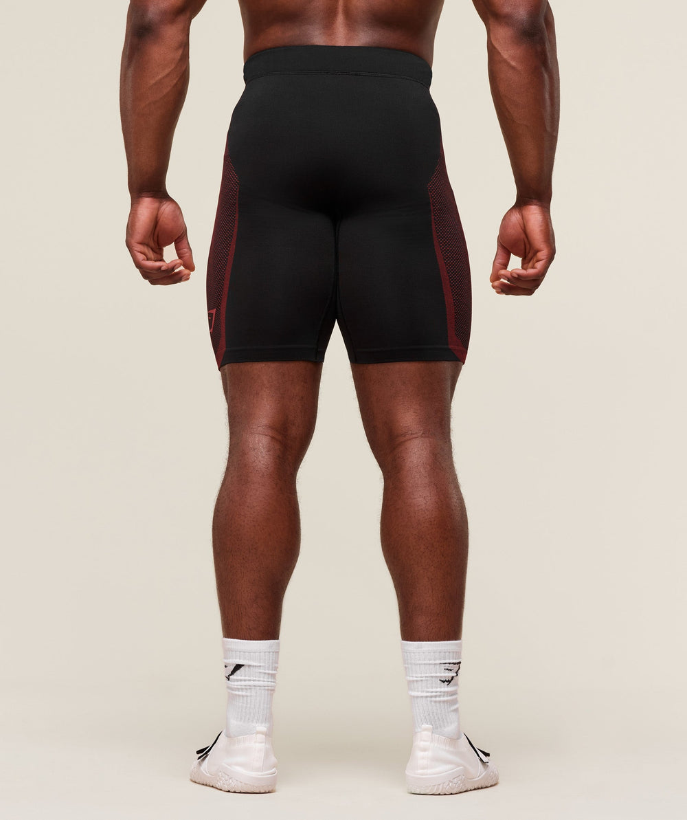 Onyx 5.0 Seamless Half Tight - Black/Carmine Red