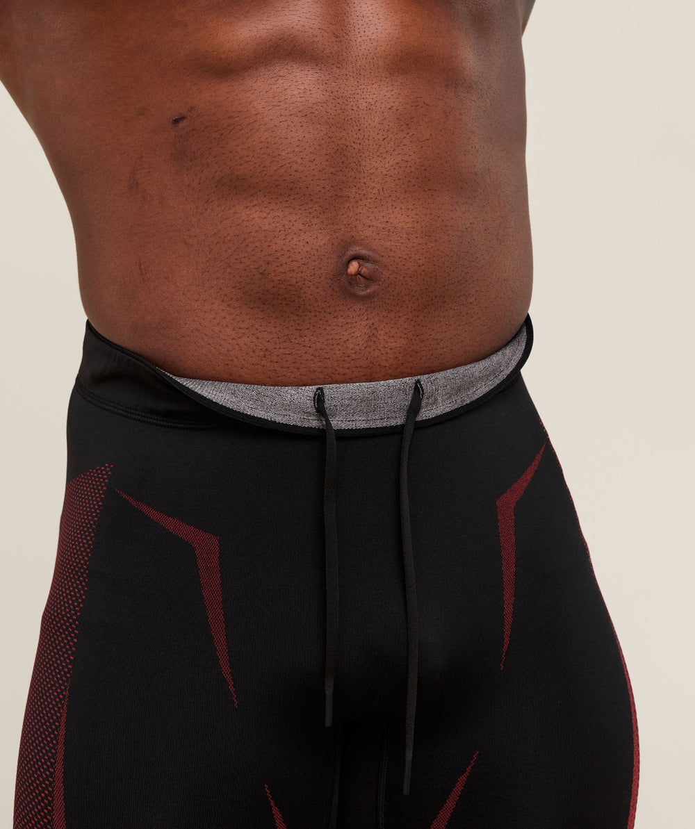 Onyx 5.0 Seamless Half Tight - Black/Carmine Red