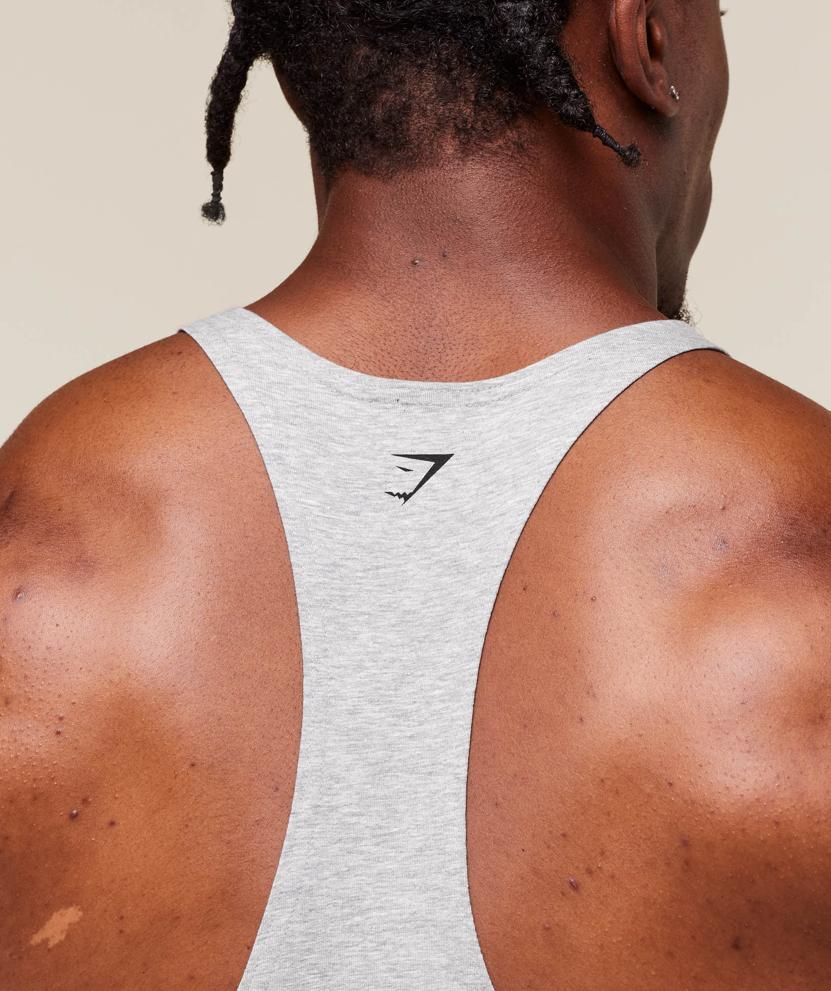 Double Bicep Stringer - Light Grey Core Marl