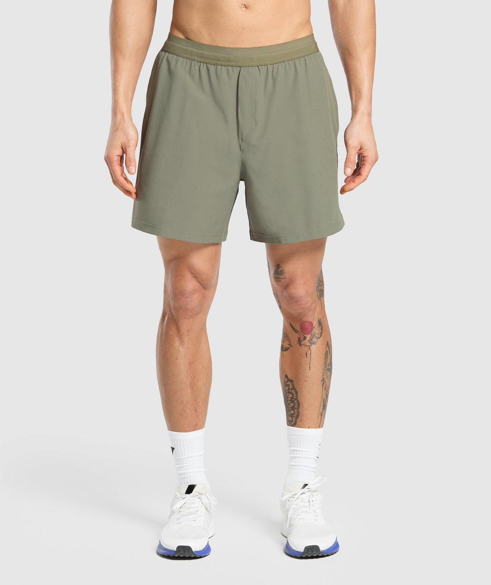 Land to Water 6" Shorts - Base Green