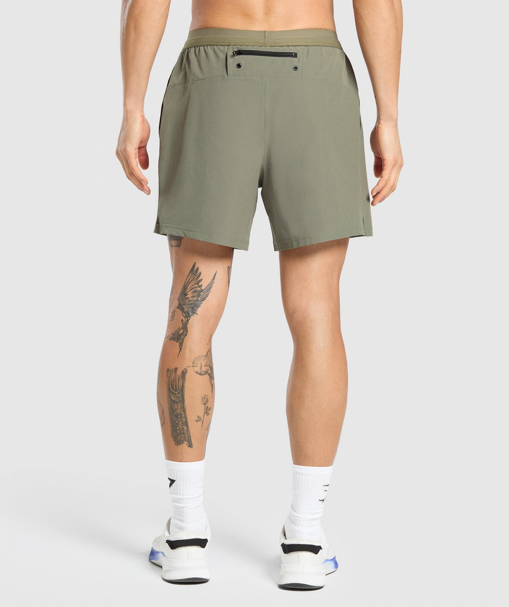 Land to Water 6" Shorts - Base Green