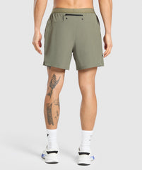 Land to Water 6" Shorts - Base Green