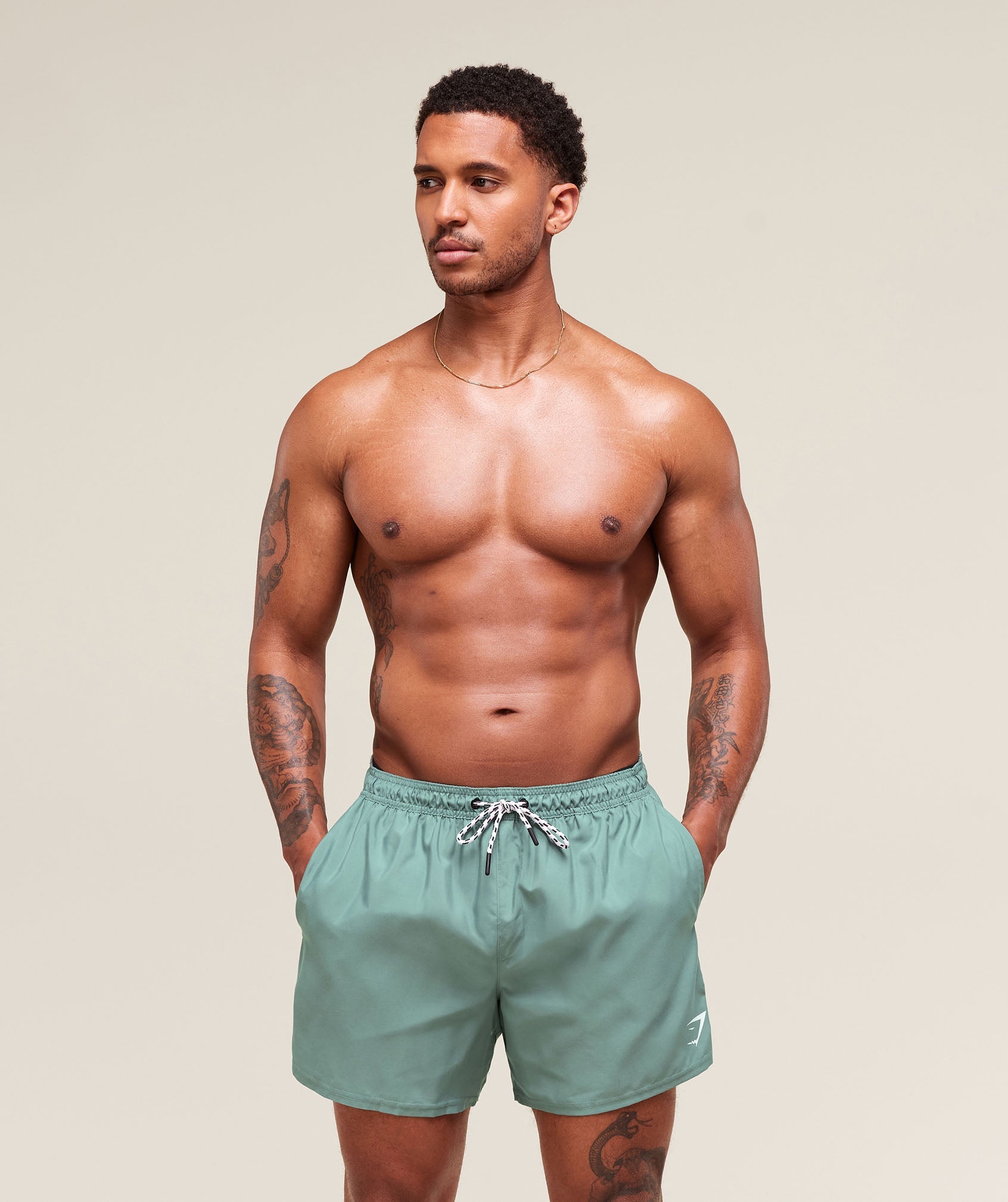 5" Swim Shorts - Celeste Blue
