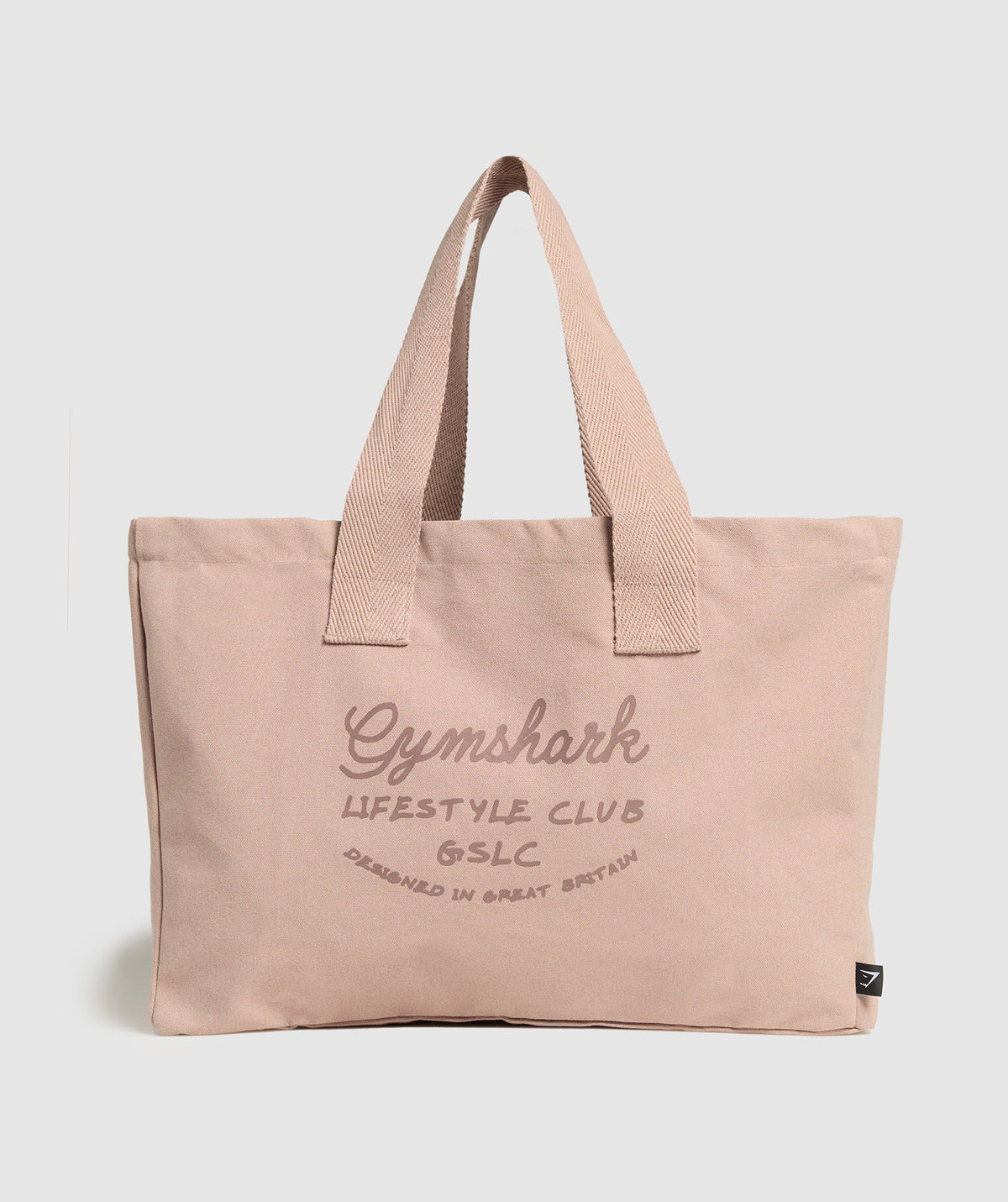 Script Oversized Tote - Muted Pink