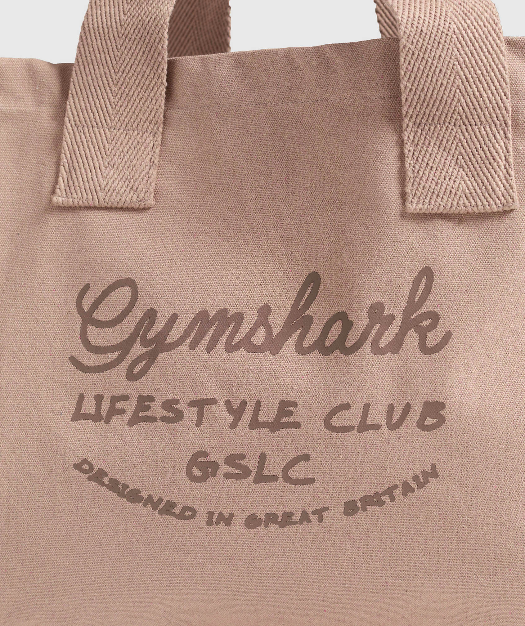 Script Oversized Tote - Muted Pink