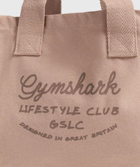 Script Oversized Tote - Muted Pink