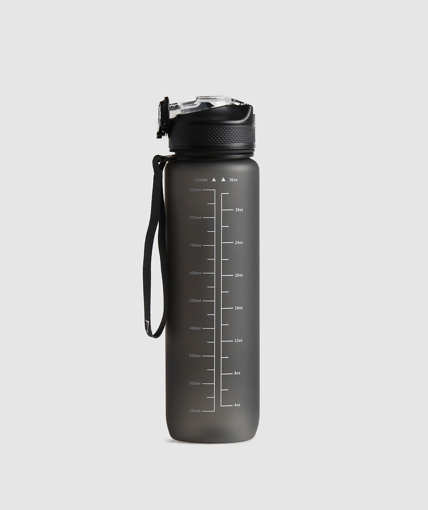 Sports Bottle With Straw - Asphalt Grey