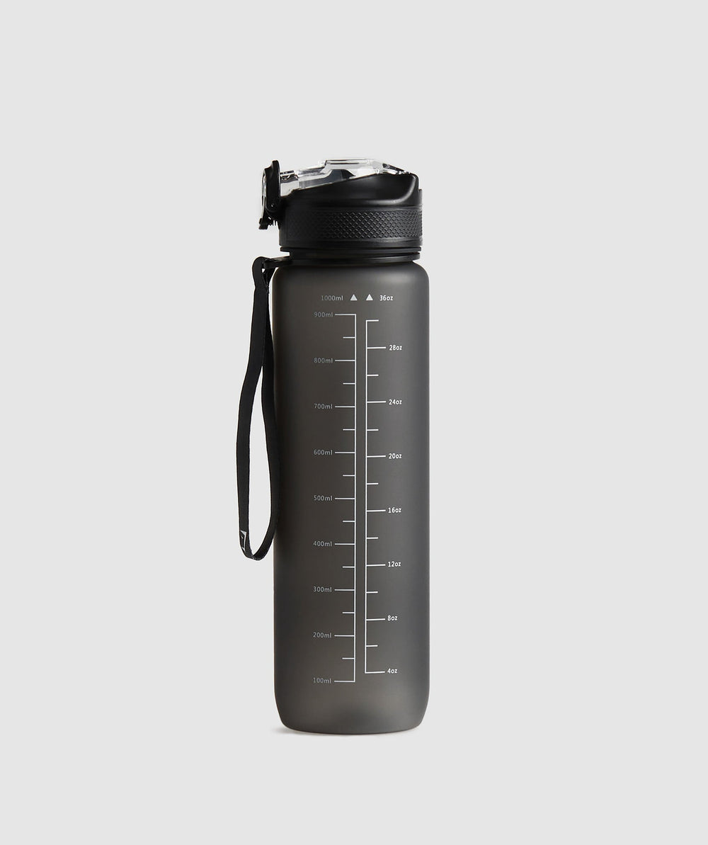 Sports Bottle With Straw - Asphalt Grey