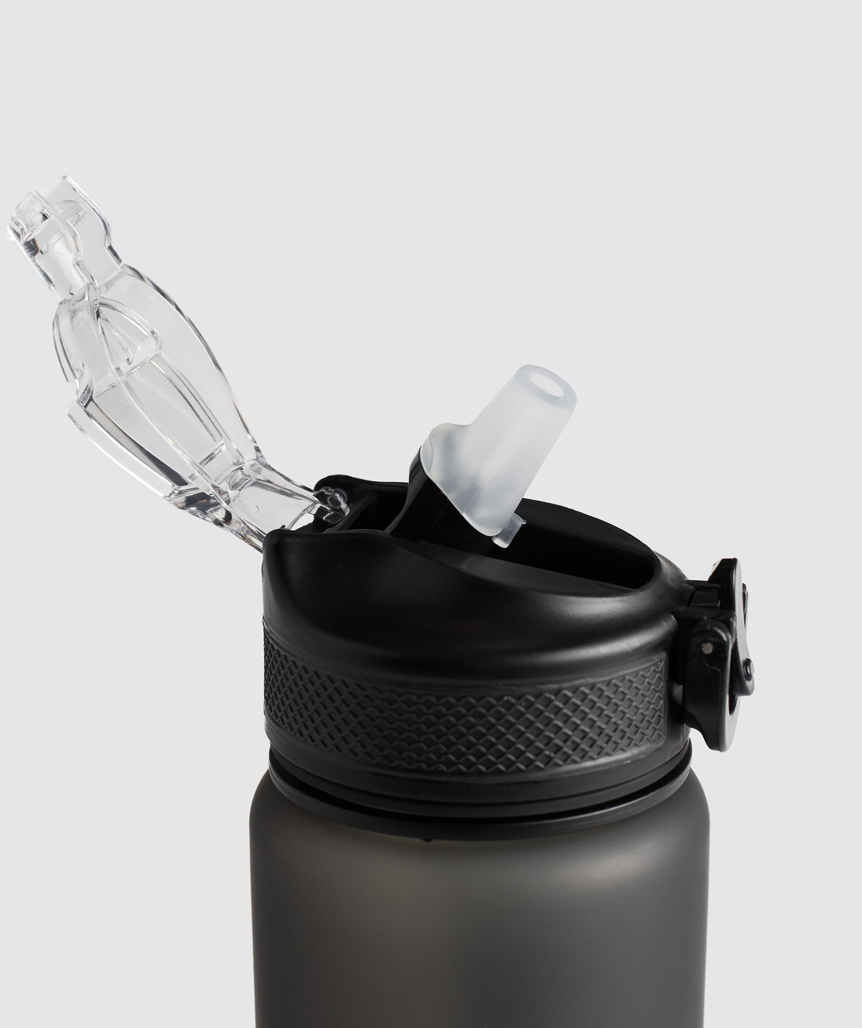 Sports Bottle With Straw - Asphalt Grey