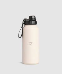 Metal Insulated Bottle 1L - Oat White