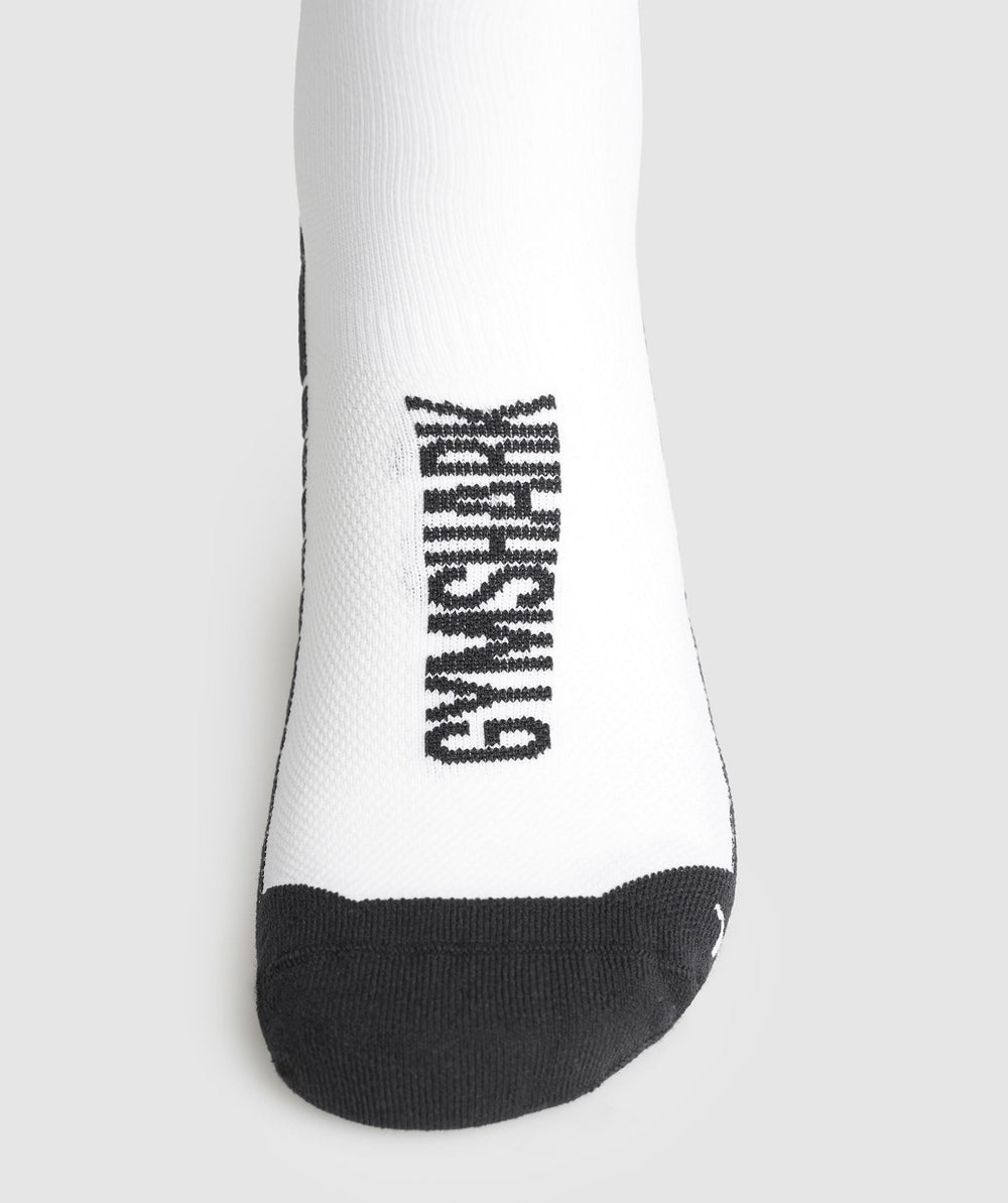 Crew Running Socks - White/Black