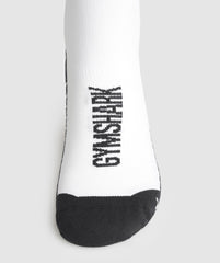 Crew Running Socks - White/Black