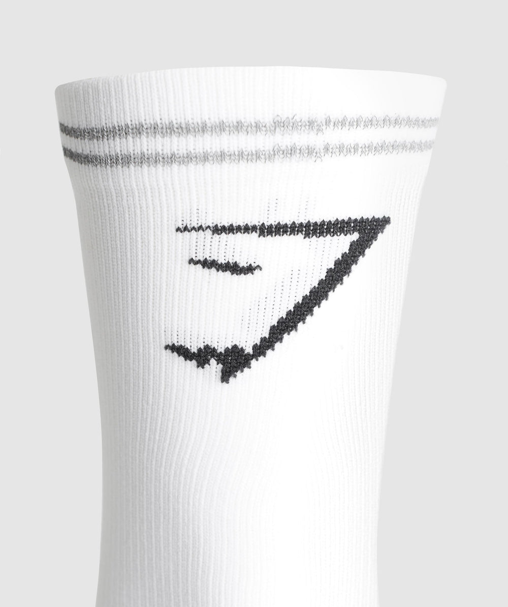 Crew Running Socks - White/Black