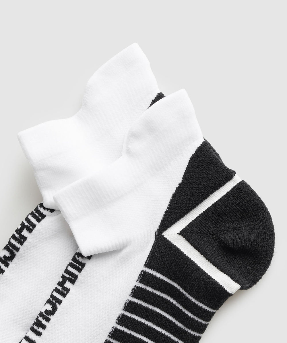 Tab Running Socks - White/Black