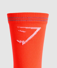 Crew Running Socks - Energy Orange
