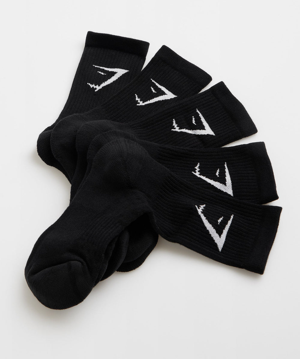 Crew Socks 5pk - Black