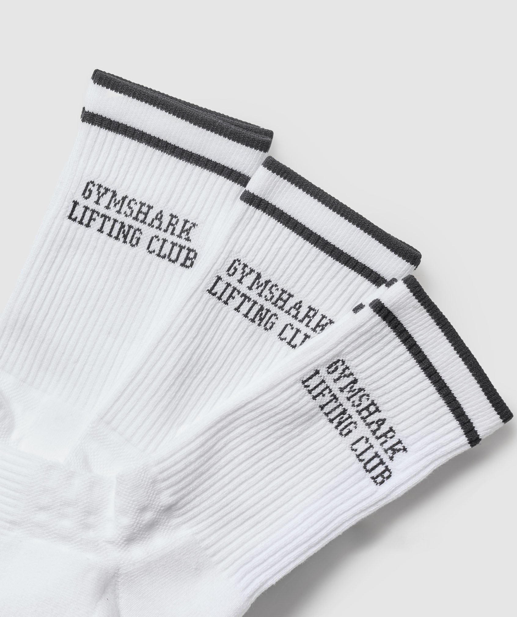 Lifting Club Graphic Crew 3pk - White/Black
