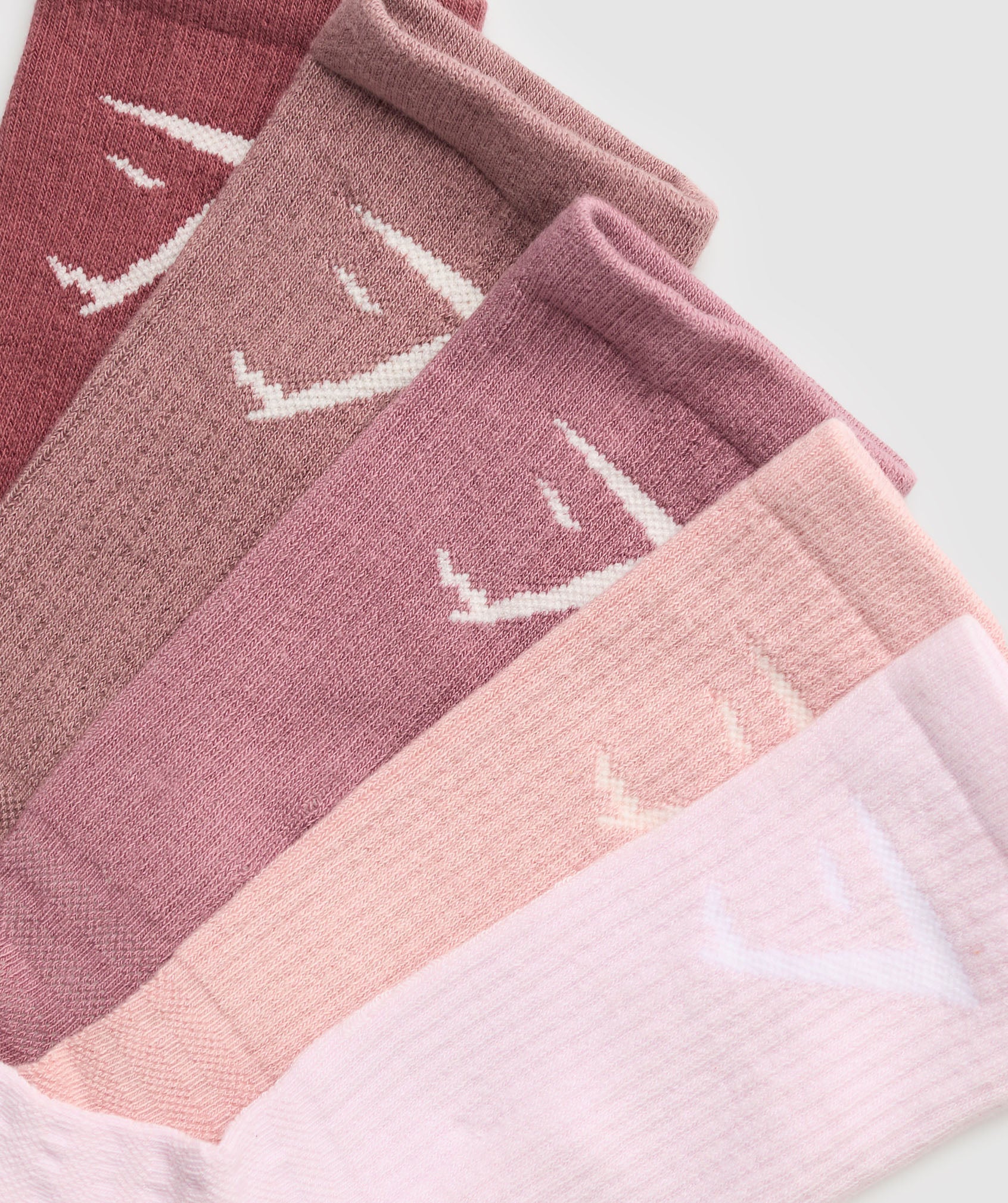 Crew Socks 5pk - Washed Berry Pink/Chestnut Pink/Calm Pink/Lift Pink/Ice Pink