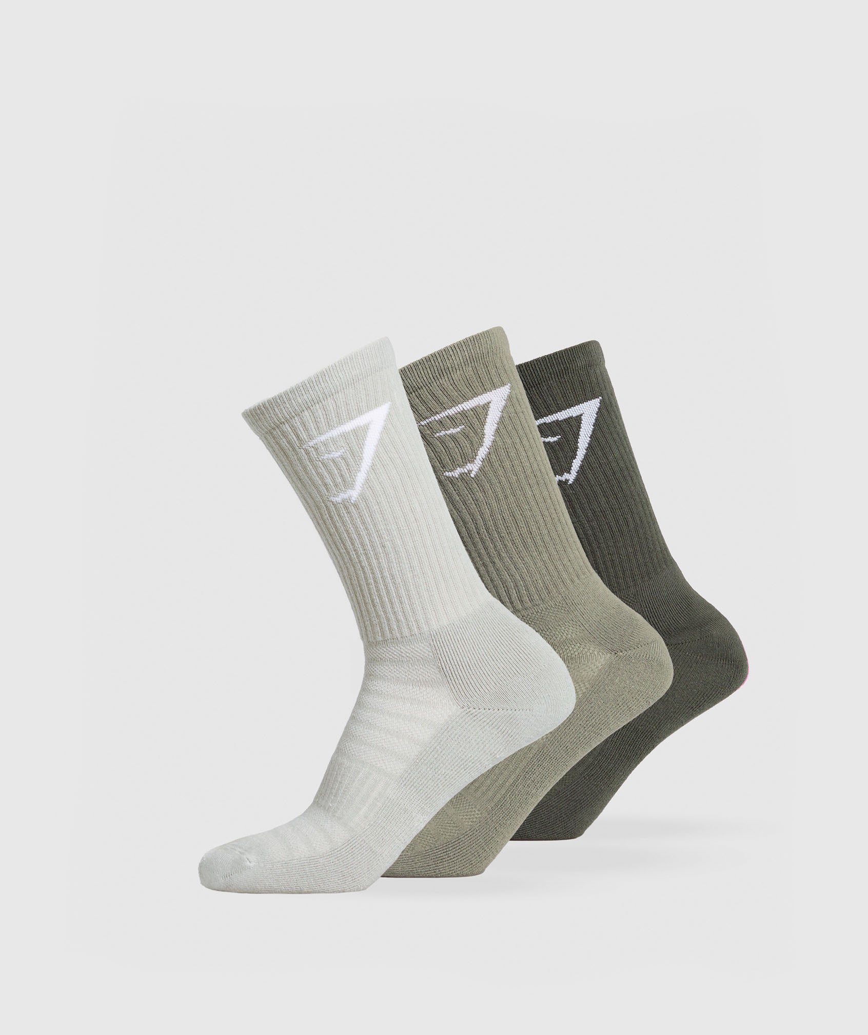 Crew Socks 3pk - Strength Green/Utility Green/Stone Grey