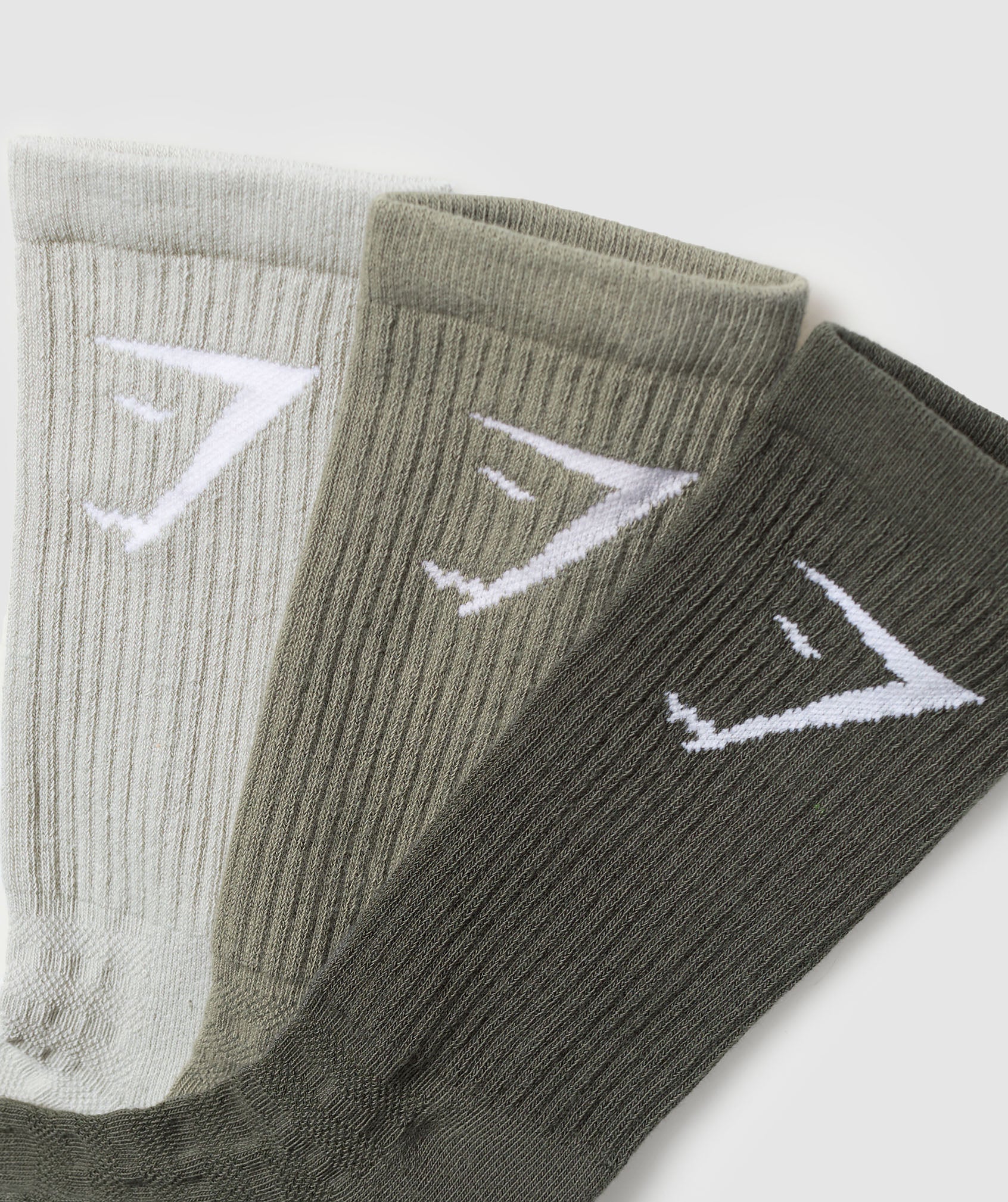 Crew Socks 3pk - Strength Green/Utility Green/Stone Grey