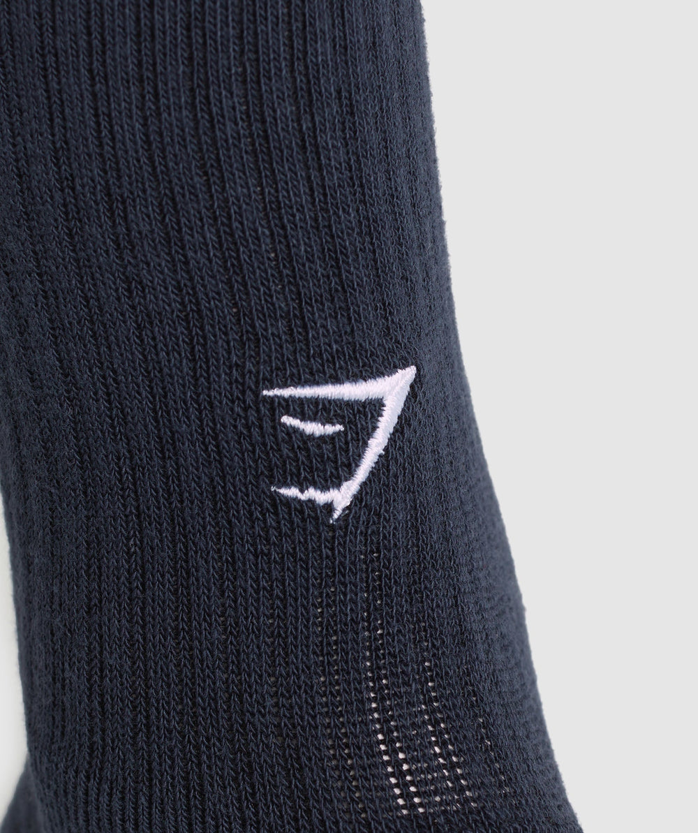 Collegiate Crew Socks 3pk - White/Heavy Blue/Trail Green
