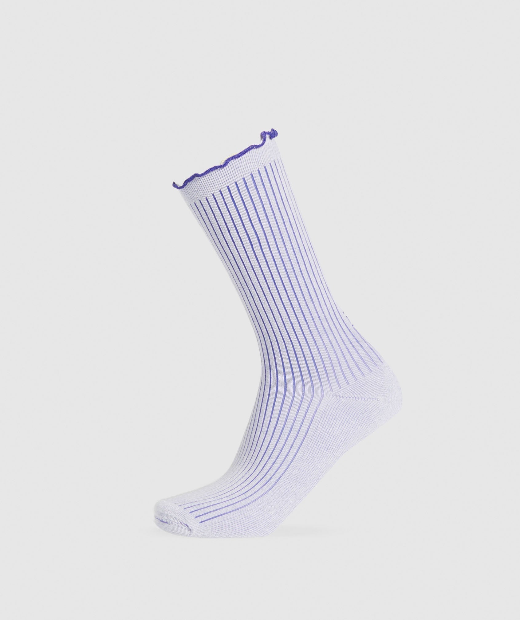 Frill Crew Single Sock - Fresh Lilac/Cobalt Purple