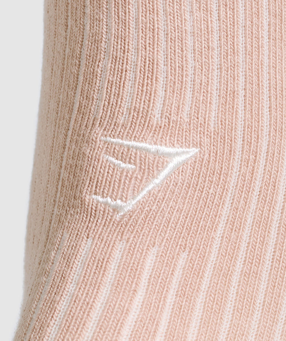 Frill Crew Single Sock - Rest Pink/Oat White
