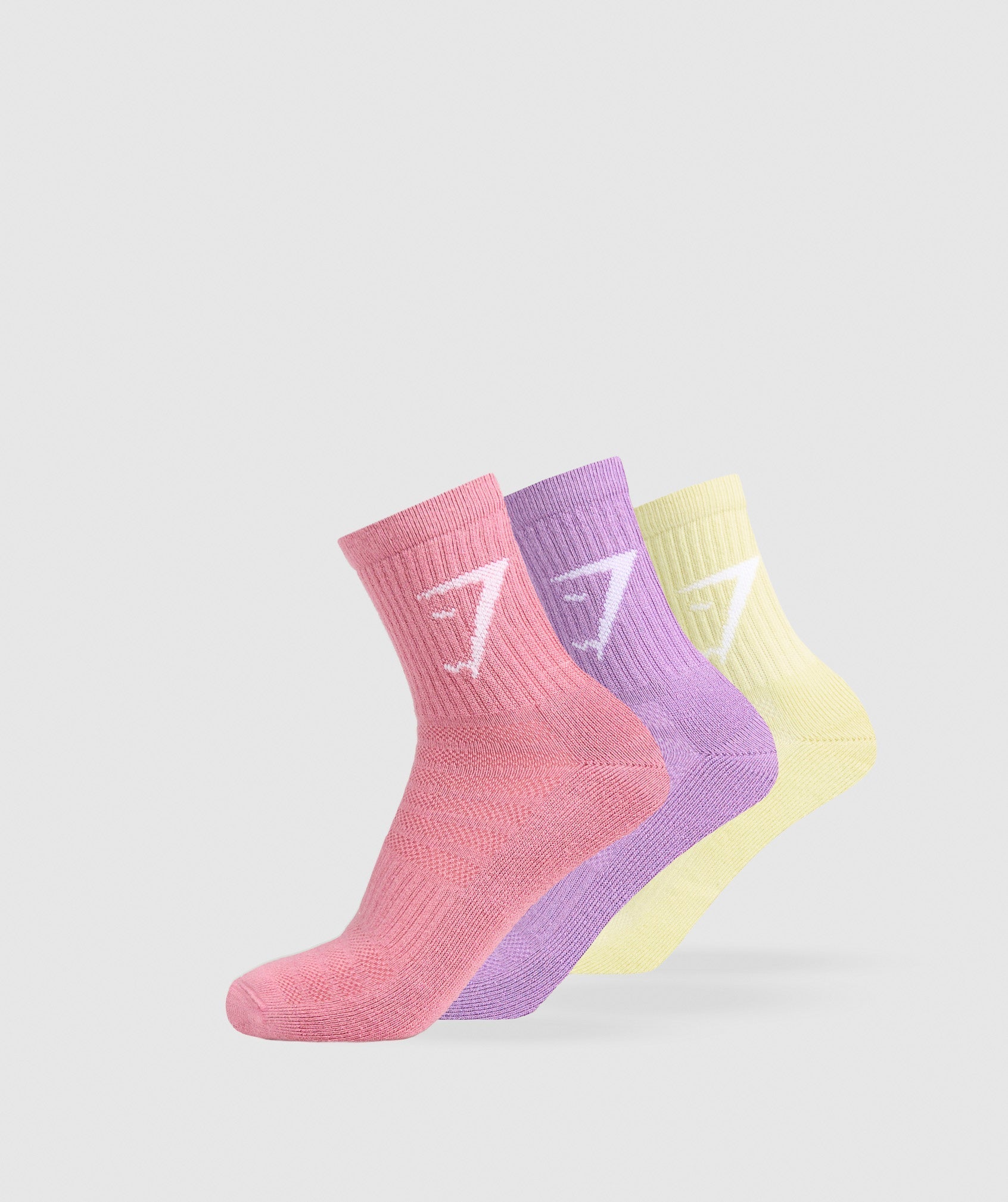 Midi Crew Socks 3pk - Active Purple/Sunset Pink/Refresh Yellow