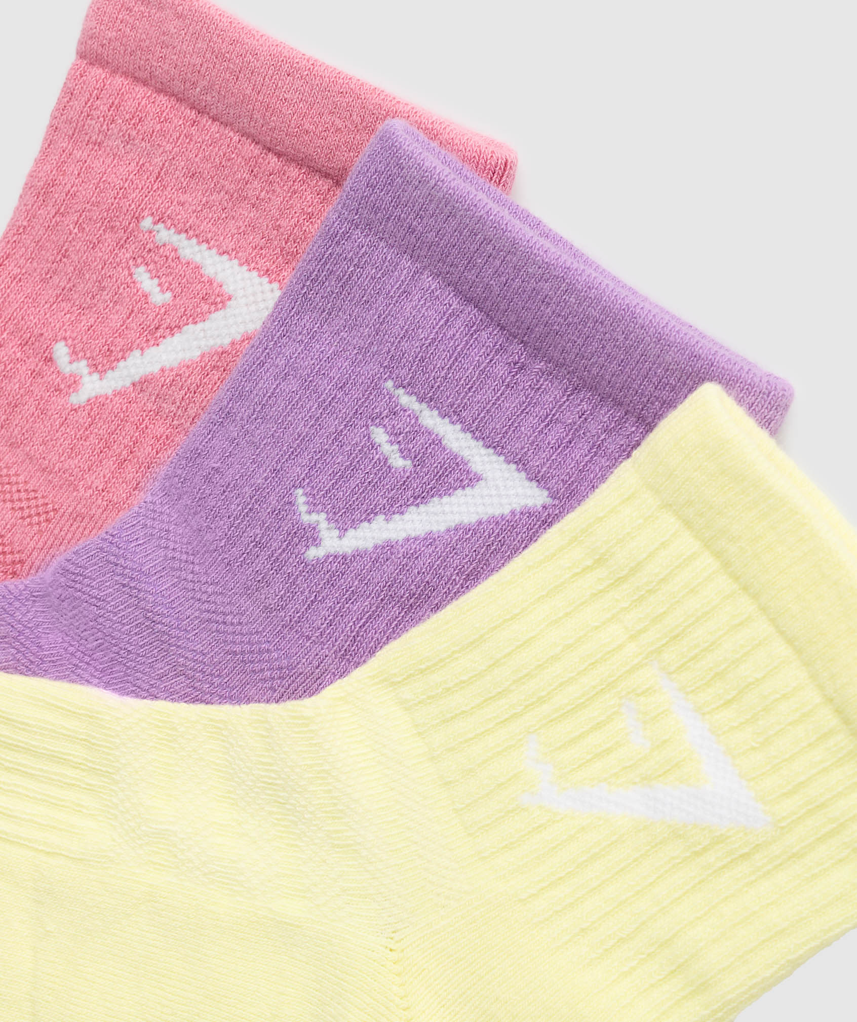 Midi Crew Socks 3pk - Active Purple/Sunset Pink/Refresh Yellow