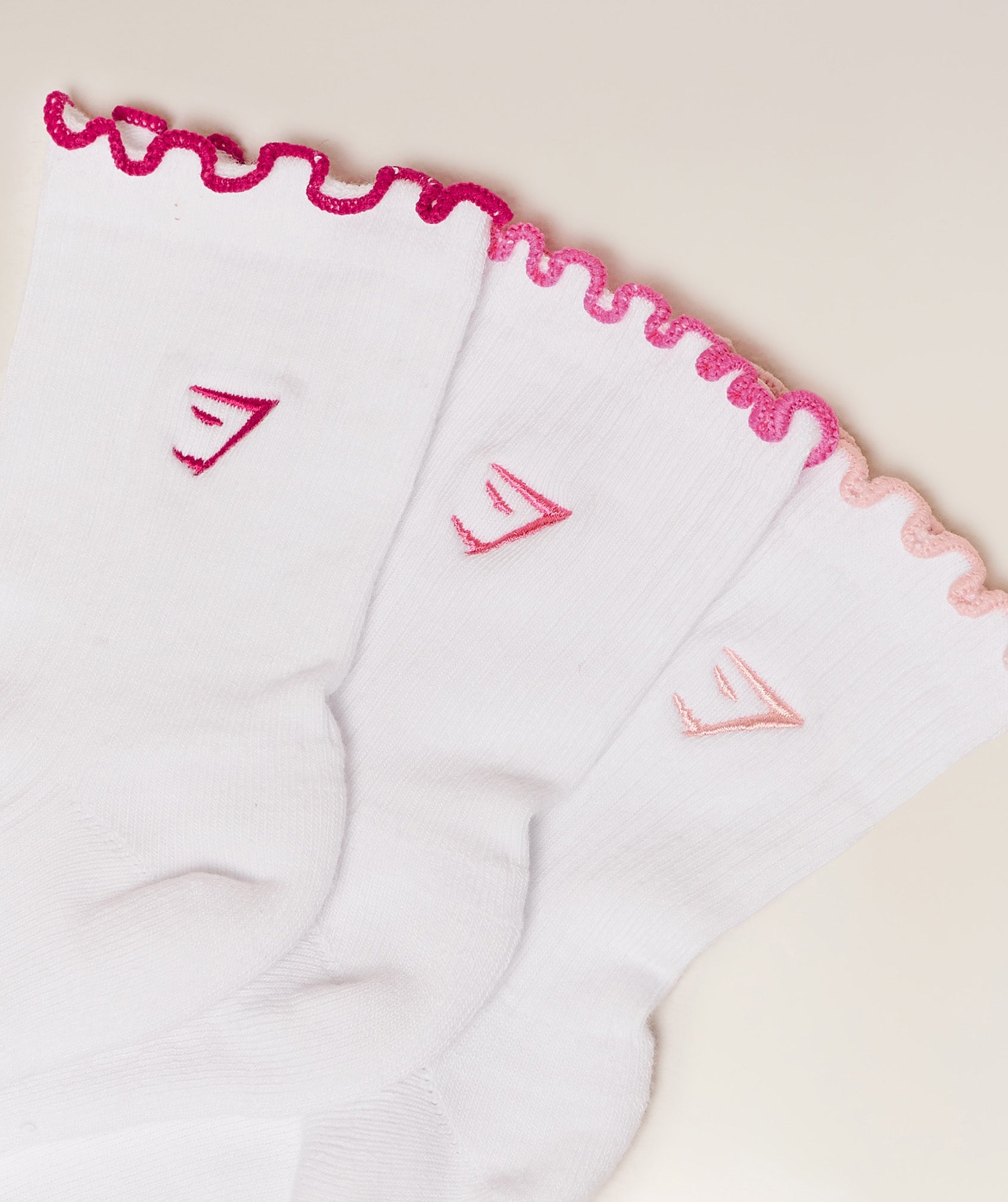 Midi Frill Socks 3pk - Cloud Pink/Energy Pink/Build Pink